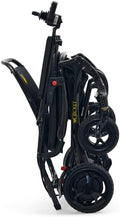 Golden Technologies Cricket Ultra Lightweight Portable Manual Folding Travel Power Wheelchair - Carbon Fiber Frame - 39.3 lbs. Total - Airline and Cruise Approved Lithium Battery