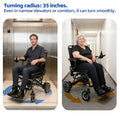 37 LBS Lightweight Carbon Fiber Electric Wheelchairs for Adults, 30 Miles Long Range Foldable Motorized Wheelchair with 2 Lithium Batteries & Dual Motors