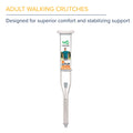 Hugo Mobility Adjustable Crutches for Walking, Tall Adult Walking Crutches, Comfortable Lightweight Crutches with Underarm Pad and Hand Grip