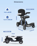 High-End Full Carbon Fiber Electric Wheelchair, 30 Miles All Terrain Motorized Wheelchair w/Dual Lithium Batteries and Brushless Motors,Foldable Power Electric Wheelchair for Adults,Airline Approved