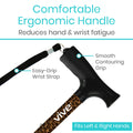 Vive Folding Cane - Foldable Walking Cane for Men, Women - Fold-up, Collapsible, Lightweight, Adjustable, Portable Hand Walking Stick - Balancing Mobility Aid - Comfortable Ergonomic Handle