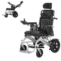 Rubicon DX11 - Reclining Foldable Electric Wheelchairs for Adults - Longest Range 25 Miles of Freedom: Airline Approved Deluxe Electric Wheelchair with Dual 12AH Lithium Batteries, 600W Motor (Model7)