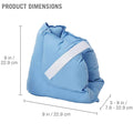 DMI Heel Cushion Protector Pillow to Relieve Pressure from Sores and Ulcers, Foot Pillow, FSA HSA Eligible, Adjustable in Size, Blue, White, Sold as a Set of 2