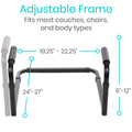Vive Stand Assist - Mobility Standing Aid Rail for Couch, Chair - Assistance Handle for Patients, Elderly, Seniors and Disabled - Safety Grab Bar for Sitting, Sofa, Home - Adjustable, Portable Device