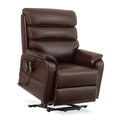 DYNOX Big Tall Man Large-Wide Power Dual Motor Lift Recliners Chairs for Elderly Lay Flat Lift Chair with Infinite Positions, Heat & Massage, Supports 400 LBS(9298L,Faux Leather,Brown)