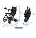 Porto Mobility Ranger Carbon Folding Lightweight Foldable Exclusive Power Wheelchair, Dual Powerful Motor, Easy Release Dual Battery, Airplane Ready Portable Power Wheelchair