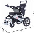 Rubicon DX17 Automatic Foldable Electric Wheelchairs for Adults - Deluxe One Click Fold and Unfold - Super Horse Power (600W Motor Power) - Longest Range (up to 25miles with 2x12AH Dual Battery)