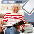 Magnifying Glass with Light, Rechargeable 5X Large Page Magnifier for Reading, Folding Handheld Dimmable, LED Lighted Rectangle Magnifier for Reading Book Small Print for Seniors Low Vision
