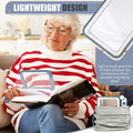 Magnifying Glass with Light, Rechargeable 5X Large Page Magnifier for Reading, Folding Handheld Dimmable, LED Lighted Rectangle Magnifier for Reading Book Small Print for Seniors Low Vision