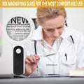 JMH Magnifying Glass with Light, 30X Handheld Large 18LED Cold and Warm Light with 3 Modes, Illuminated Magnifier for Seniors Reading, Inspection, Coins, Jewelry, Exploring