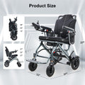 33 Lbs Lightweight Electric Wheelchair, Electric Wheelchairs for Adults Foldable, 15 Miles Range Motorized Wheelchair for Seniors, All Terrain Compact Portable Power Wheelchair, 330 Lbs Capacity