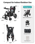 Goldseason 18.5" Wider Electric Wheelchairs for Adults - 15 Miles Range, 330 lb Foldable Lightweight Motorized Wheelchair with Large Tire, All-Terrain Power Wheelchair for Home/Outting/Travel(Grey)