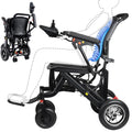 New 16" Big Front Wheel Electric Wheelchair for Adults, 19.7" Seat Width All Terrain Power Wheelchairs, Dual Brakes, Foldable Motorized Wheel Chair 330lbs, Rear Control Included, Led Light, Backpack