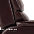 DYNOX Big Tall Man Large-Wide Power Dual Motor Lift Recliners Chairs for Elderly Lay Flat Lift Chair with Infinite Positions, Heat & Massage, Supports 400 LBS(9298L,Faux Leather,Brown)