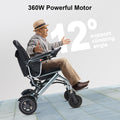33 Lbs Lightweight Electric Wheelchair, Electric Wheelchairs for Adults Foldable, 15 Miles Range Motorized Wheelchair for Seniors, All Terrain Compact Portable Power Wheelchair, 330 Lbs Capacity