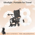28lbs Ultralight 28 Miles Long Range 100% Carbon Fiber Travel Electric Wheelchairs for Adults, FreeWink Foldable Portable Electric Wheelchairs with 2 Lithium Batteries for All Terrain Airline Approved