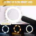 JMH Magnifying Glass with Light, 30X Handheld Large 18LED Cold and Warm Light with 3 Modes, Illuminated Magnifier for Seniors Reading, Inspection, Coins, Jewelry, Exploring