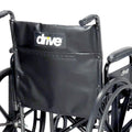 Drive Medical SSP220DDA-ELR Silver Sport 2 Full-Reclining Transport Wheelchair with Detachable Desk Arms and Swing-Away Elevating Leg Rest, Black