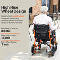 SuperHandy GoRide 2 Electric Wheelchair - Lightweight (42lbs), Foldable, Dual Brushless Motors, Zero Turn, Electromagnetic Brake, Portable Design for Enhanced Mobility (300lbs Capacity)