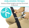 Vive Thigh Lifter Strap (2 Pack) - Pull Up Assistance Band - Medical Equipment Padded Wrist Tool For Leg Movement - Transfer Device For Limited Mobility, Knee Recovery - For Elderly, Senior & Disabled