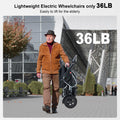 33 Lbs Lightweight Electric Wheelchair, Electric Wheelchairs for Adults Foldable, 15 Miles Range Motorized Wheelchair for Seniors, All Terrain Compact Portable Power Wheelchair, 330 Lbs Capacity