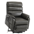 DYNOX Big Tall Man Large-Wide Power Dual Motor Lift Recliners Chairs for Elderly Lay Flat Lift Chair with Infinite Positions, Heat & Massage, Supports 400 LBS(9298L,Faux Leather,Brown)