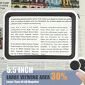 Magnifying Glass with Light, Rechargeable 5X Large Page Magnifier for Reading, Folding Handheld Dimmable, LED Lighted Rectangle Magnifier for Reading Book Small Print for Seniors Low Vision