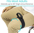 Vive Thigh Lifter Strap (2 Pack) - Pull Up Assistance Band - Medical Equipment Padded Wrist Tool For Leg Movement - Transfer Device For Limited Mobility, Knee Recovery - For Elderly, Senior & Disabled