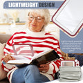 Magnifying Glass with Light, Rechargeable 5X Large Page Magnifier for Reading, Folding Handheld Dimmable, LED Lighted Rectangle Magnifier for Reading Book Small Print for Seniors Low Vision