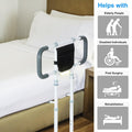 Bed Rails for Elderly Adults Safety - Elderly Assistance Products, Bedrails for Rlderly Adults Grab Bar Bed Handrails, Bed Rail with Pocket, Motion Sensor Light Fits King, Queen, Full, Twin (Black)