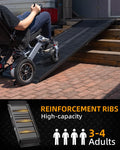 VNN Portable Wheelchair Ramp 4FT, Non-Slip Aluminum Folding Handicap Ramps, Door Threshold Wheelchair Ramps for Home, Threshold Ramp for Home Steps, Scooter Ramp, Doorways