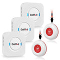 CallToU Wireless Caregiver Pager Smart Call System 2 SOS Call Buttons/Transmitters 2 Receivers Nurse Calling Alert Patient Help System for Home/Personal Attention Pager 500+Feet Plugin Receiver