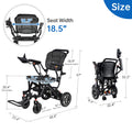 New 16" Big Front Wheel Electric Wheelchair for Adults, 19.7" Seat Width All Terrain Power Wheelchairs, Dual Brakes, Foldable Motorized Wheel Chair 330lbs, Rear Control Included, Led Light, Backpack