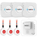 CallToU Caregiver Pager Wireless Call Button Nurse Alert System 500+ Feet for Home/Elderly/Patient/Disabled 1 Plugin Receiver 1 Waterproof Transmitter