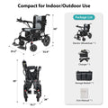 Goldseason 18.5" Wider Electric Wheelchairs for Adults - 15 Miles Range, 330 lb Foldable Lightweight Motorized Wheelchair with Large Tire, All-Terrain Power Wheelchair for Home/Outting/Travel(Grey)