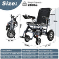 2025 New Reclining Electric Wheelchair for Adults, 30+ Miles Long Travel Range All Terrain Power Wheelchair with 2 Li-ion Battery, Lightweight Foldable Motorized Wheel Chair, with Headrest, Telescopic