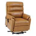 DYNOX Big Tall Man Large-Wide Power Dual Motor Lift Recliners Chairs for Elderly Lay Flat Lift Chair with Infinite Positions, Heat & Massage, Supports 400 LBS(9298L,Faux Leather,Brown)