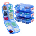 4PS Travel Pill Organizer with 164 Slice Labels,10 Compartments Travel Pill Box Portable Folding Small Pill Case Daily Pill Container Used for Carry Storage Medicine Organizer by M MUchengbao