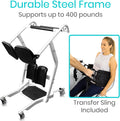Vive Mobility Sit to Stand Patient Lift for Handicapped - Stand Assist Lift Aid for Home Care Use - Elderly Lift Assist Transfer Device - Transport Chair Stand Assist for Seniors, Adults & Disabled