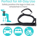Vive Thigh Lifter Strap (2 Pack) - Pull Up Assistance Band - Medical Equipment Padded Wrist Tool For Leg Movement - Transfer Device For Limited Mobility, Knee Recovery - For Elderly, Senior & Disabled