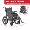 Rubicon DX01 All-Terrain Foldable Electric Wheelchair - 500W Motor, 12 mi Range, 300 lbs Capacity. Durable, Powerful. Silla de Ruedas Electrica para Adultos, Supports up to 300 lbs. (Model4)