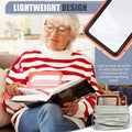 Magnifying Glass with Light, Rechargeable 5X Large Page Magnifier for Reading, Folding Handheld Dimmable, LED Lighted Rectangle Magnifier for Reading Book Small Print for Seniors Low Vision