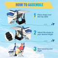 Airplane Foot Hammock, No Collapse Foot Rest for Plane Travel with Extended Adjustment Strap, Portable Desk Foot Hammock with Thickened Foam, Foot Sling Travel Essentials to Relax Your Feet