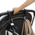 2 Pack Stroller Hooks, Stroller Straps for Diaper Bags,Adjustable Stroller Carabiner Clip,Baby Stroller Accessories for nuna,Uppababy,Bob,Hook for Bike,Scooter,Wheelchair,Walker Accessories(Black)