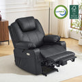 MCombo Electric Power Lift Recliner Chair Sofa with Massage and Heat for Elderly, 3 Positions, 2 Side Pockets, and Cup Holders, USB Ports, Faux Leather 7040 (Light Brown, Medium)