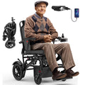 Electric Wheelchairs for Adults, Power Motorized Foldable Wheelchairs for Seniors Support 350 LBS, Only 36LBS Weight,15 Miles Range, Airline Approval & 500W Brushless Motors& LED Light(SiIver)