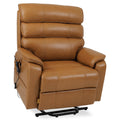 DYNOX Big Tall Man Large-Wide Power Dual Motor Lift Recliners Chairs for Elderly Lay Flat Lift Chair with Infinite Positions, Heat & Massage, Supports 400 LBS(9298L,Faux Leather,Brown)