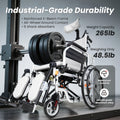Super Lightweight Portable Transit Travel Wheelchair, Upgraded Folding Transport Wheelchairs (Weight 26.7lbs) for Adults and Seniors, Come with Telescopic Handle and Travel Bag