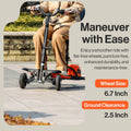 SuperHandy Passport Prime Power Mobility Scooter – Ultralight Aviation-Grade Aluminum Frame, Foldable & Compact, for Indoor & Outdoor, 48V Li-Ion Battery