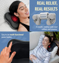 Zyllion Shiatsu Back and Neck Massager with Heat - 3D Electric Kneading Deep Tissue Massage Pillow for Muscle Pain Relief, Black, ZMA-13